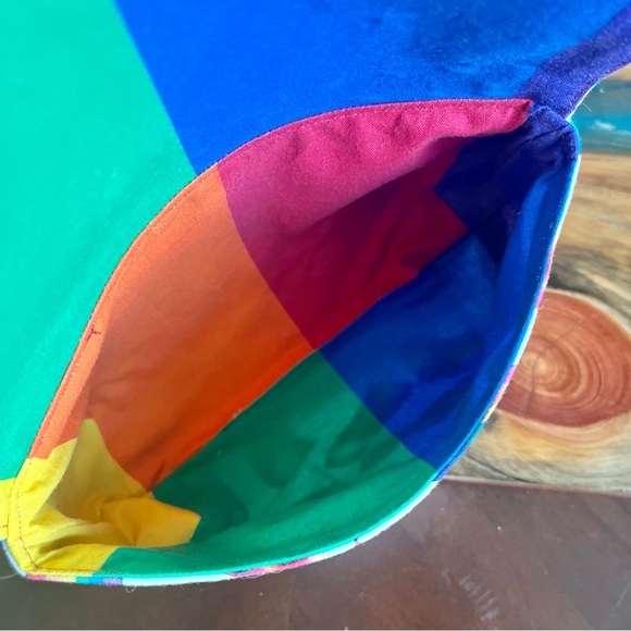 Rainbow PRIDE Flag Stripes Print magnetic clasp Clutch Fabric Handmade Clutch - Picture 5 of 6